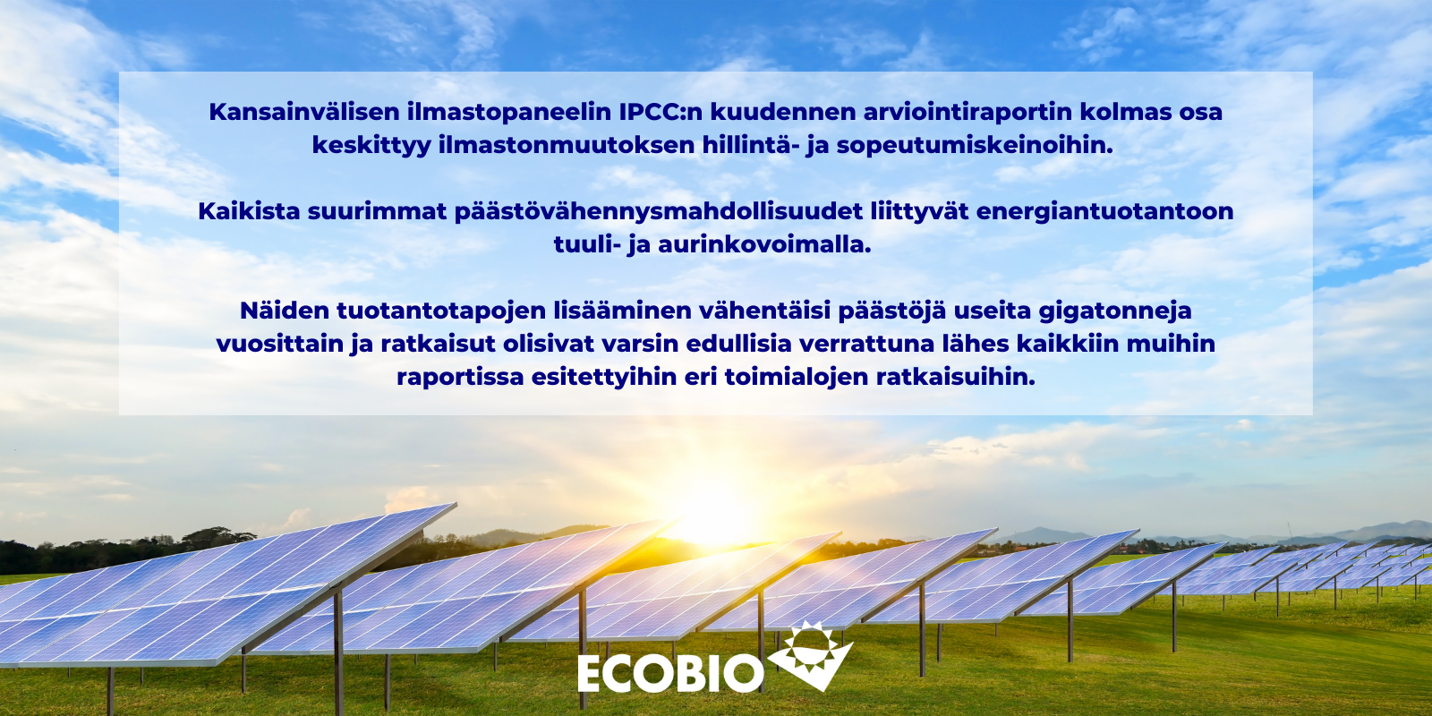 Ilmastonmuutoksen hillintä vaatii toimia yrityksiltä ja yksilöiltä